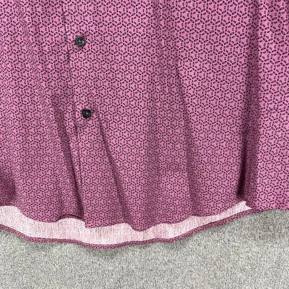 Alfani Shirt Men's Medium 15 15.5 32-33 Purple Button Up Regular Fit Long Sleeve - Picture 7 of 16
